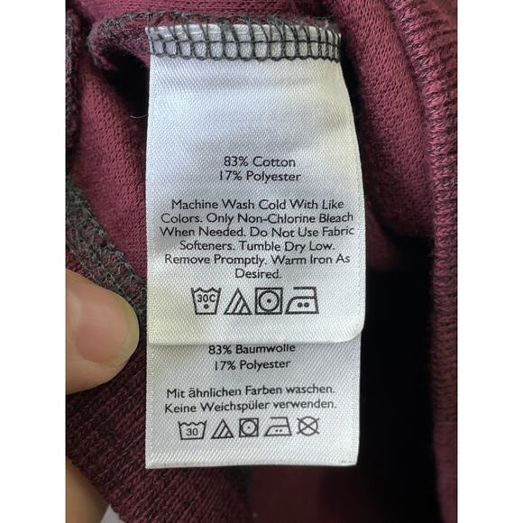 Eddie Bauer Sweater Mens XLT Burgundy Red 1/4 Zip Pullover - Picture 5 of 8